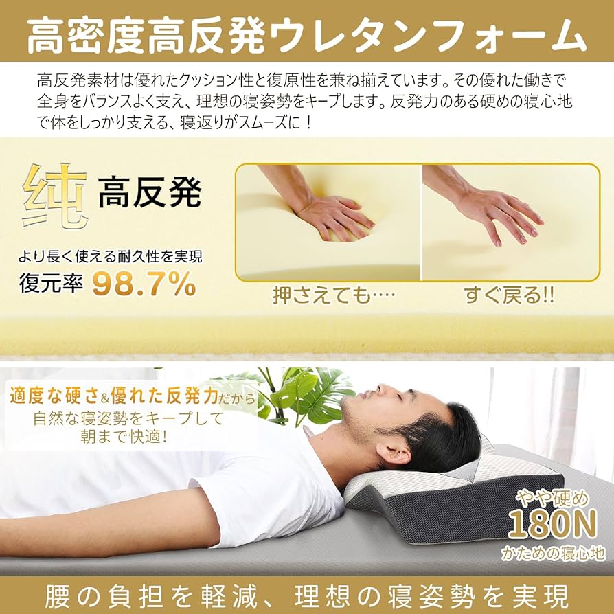 MyeFoam マットレス 高反発 セミダブル 厚さ5cm Amazon｜MyeFoam マットレス 高反発 セミダブル 厚さ5cm 敷布団 腰の