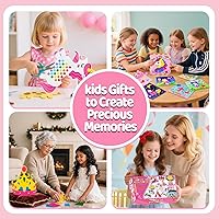 Vista 6 de 7july Caja de manualidades de unicornio, 12 divertidas artes y manualidades para niños de 4 a 8 años, juguetes creativos educativos, proyectos