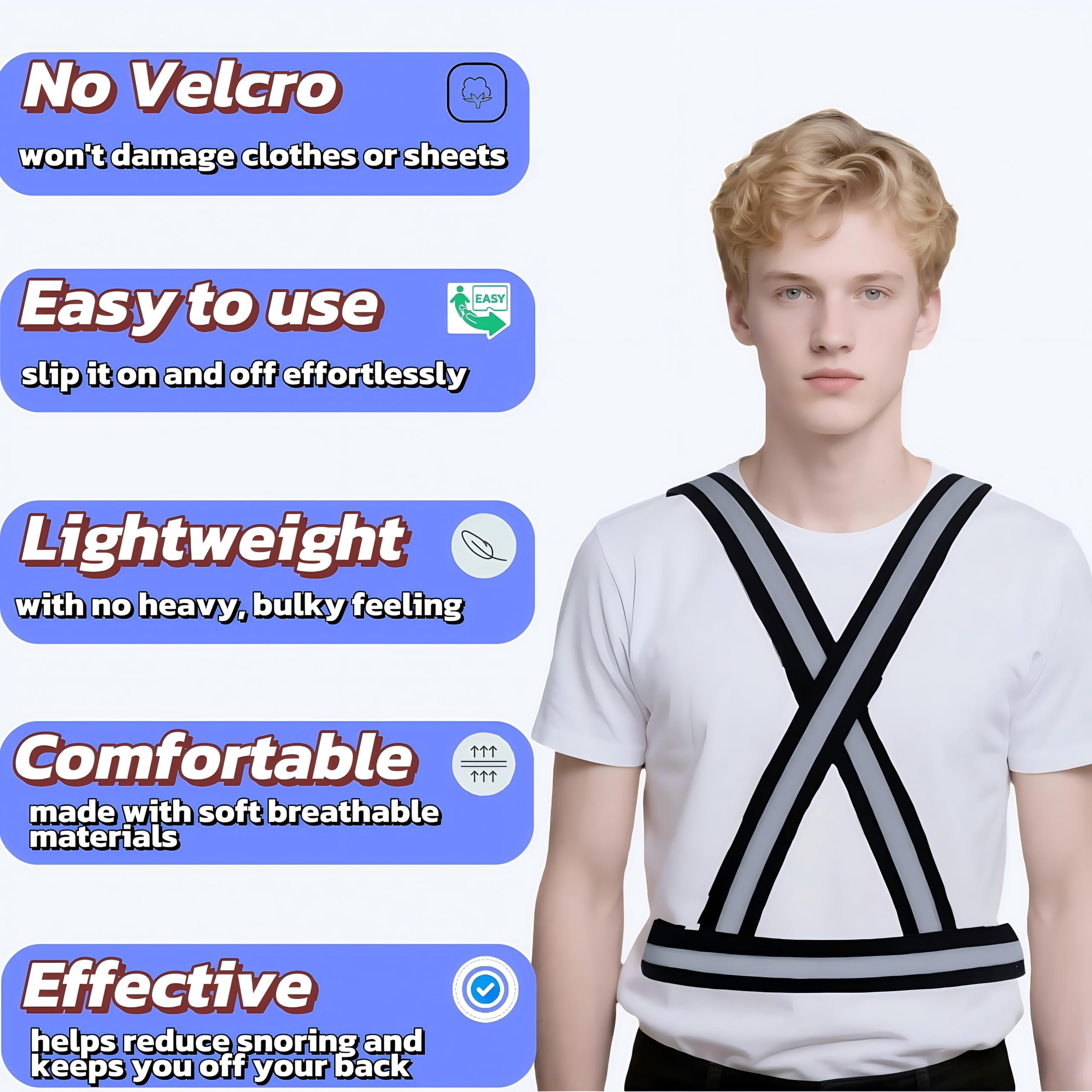 Sleep Position Trainer with Adjustable Vest & Ball — Amazon image 4