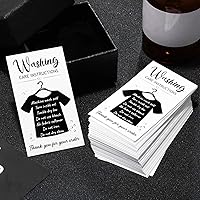 Vista 4 de 100 piezas de instrucciones de lavado de camisetas negras tarjetas de instrucciones de cuidado de la camisa con camisa gráfica tarjetas de dirección