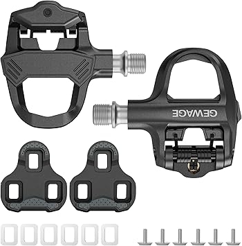 Road Bike Pedals- Ultralight Road Cycling Pedals Clipless Pedals with Cleats Set Compatible with Look KEO System