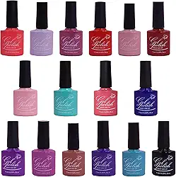 Kit 16un Esmalte Em gel Polish Gel Color Unha Profissional 7,5ml