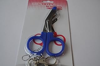 Mini tijeras de utilidad de enfermeras con clip de cinturón – mango color azul oscuro