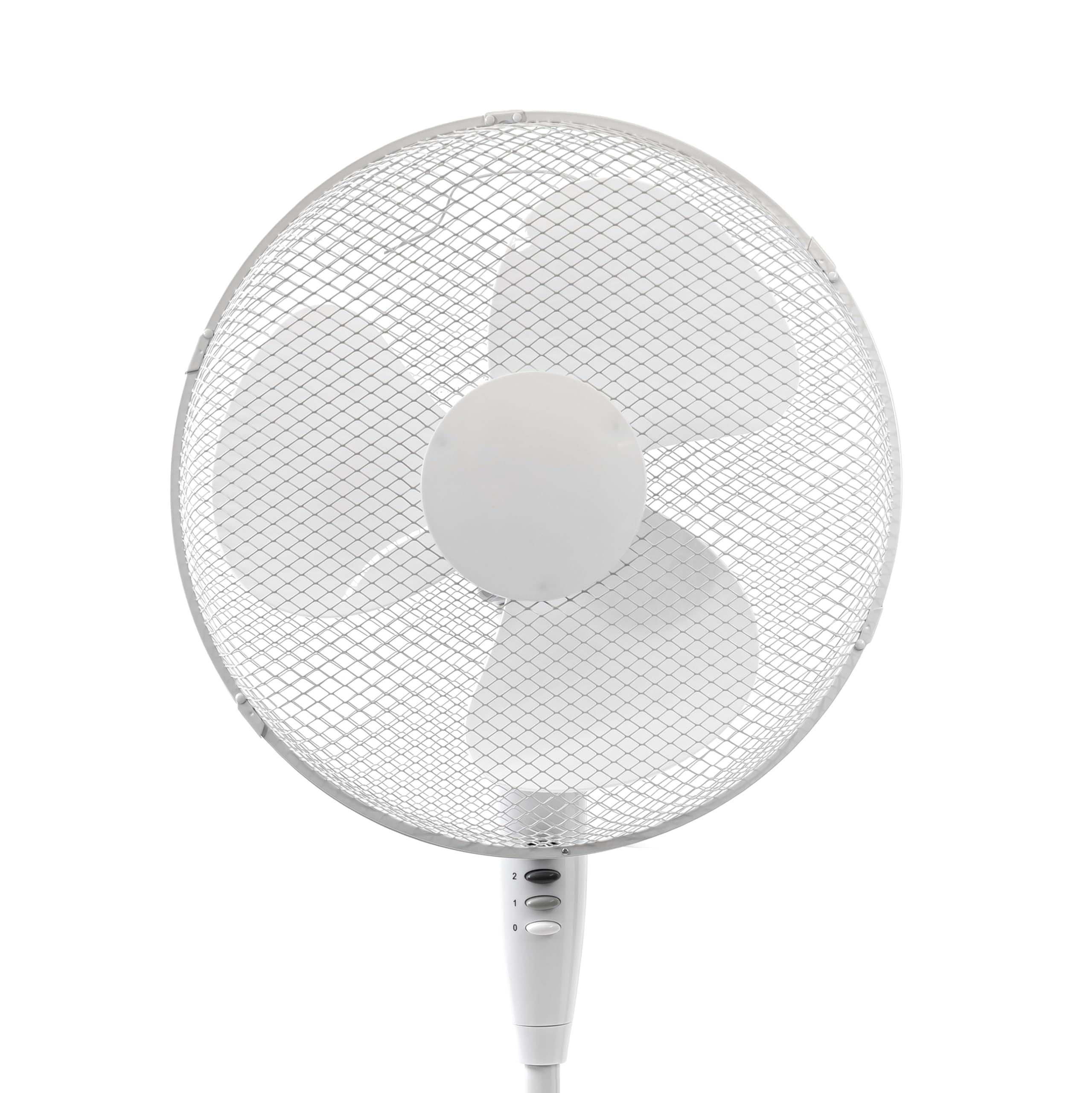 ITO Electronics Wentylator podłogowy, Średnica 40 cm, oscylacyjna + regulowana 3-biegowa, regulowana wysokość/nachylenie, 40 x 14 x 125 cm, kolor: biały