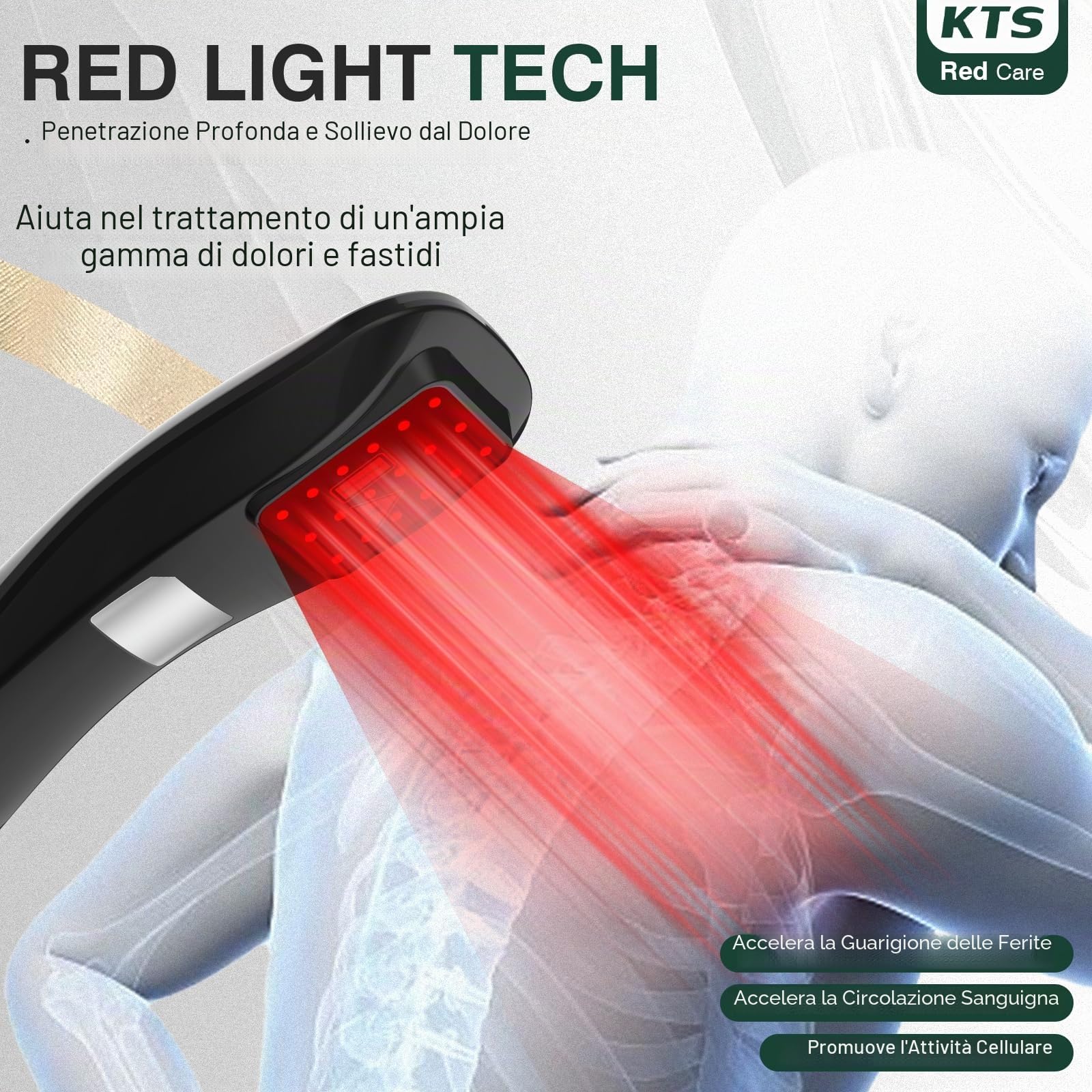 18 PCS620nm Terapia a Luce Rossa,Luce Terapia Lampada a Raggi Infrarossi,Lampada infrarossi della Luce a Infrarossi per Il Dolore, Terapia a infrarossi per Uso Domestico
