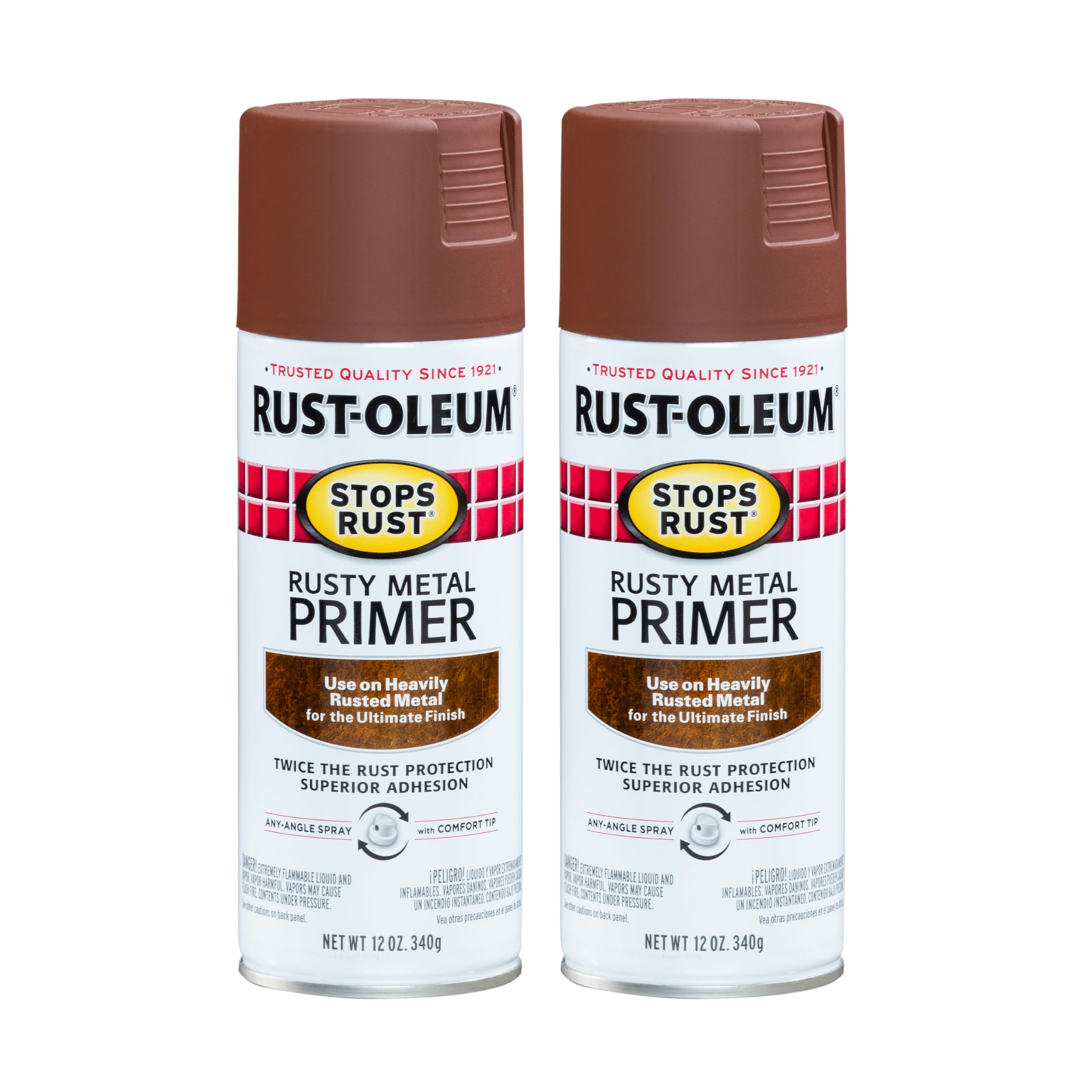 Rust-Oleum Stops Rust Rusty Metal Primer Spray, Flat Brown