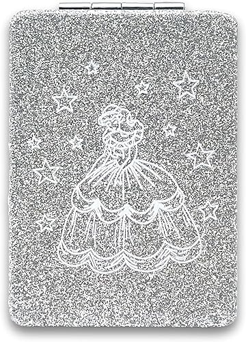 Miniatura 1 de 12 piezas de 15 piezas de espejo compacto de plata de quinceañera con purpurina cuadrada de piel sintética para maquillaje recuerdos de fiesta de