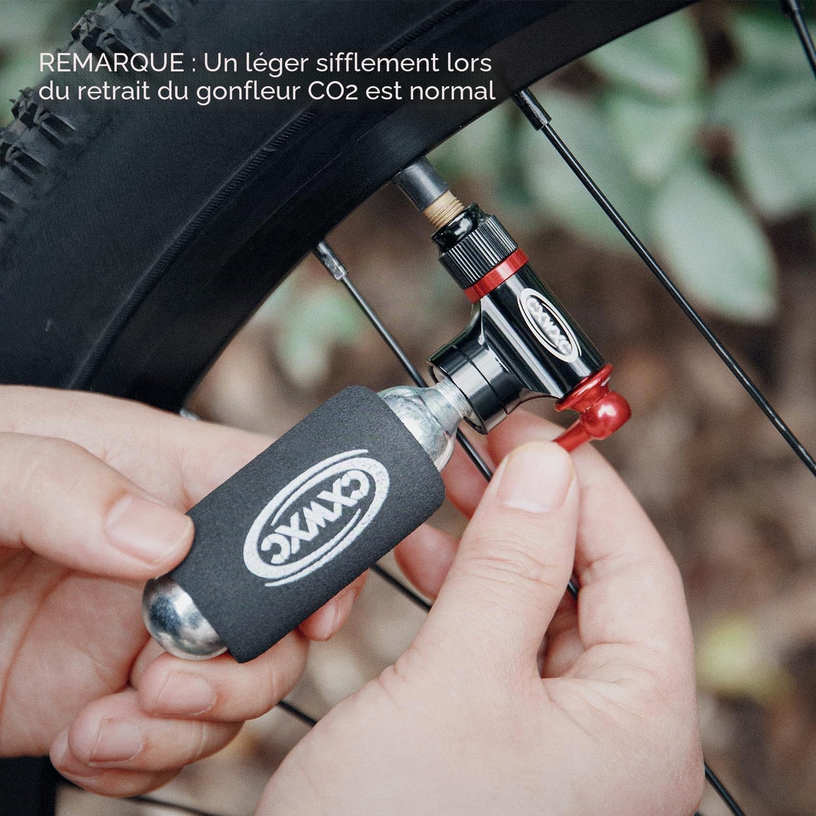CXWXC Kit Cartouche co2 16g, Cartouches filetées CO2 de 16 g - Compatible avec Les valves Presta et Schrader