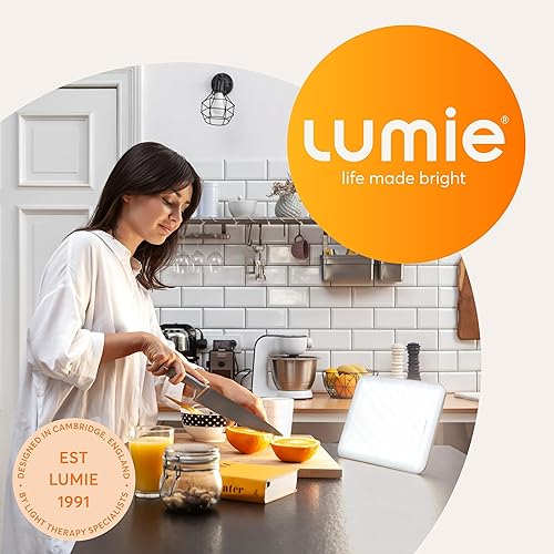 Miniatura 7 de Lumie Lámpara Vitamina L - Lámpara de terapia de luz delgada y portátil - Lámpara de luz diurna de 10,000 Lux - con soporte desmontable, LED blanco