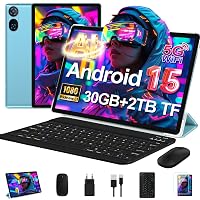 Tablet 10 Pollici Android 15 con 30 GB RAM+2TB ROM Espansione