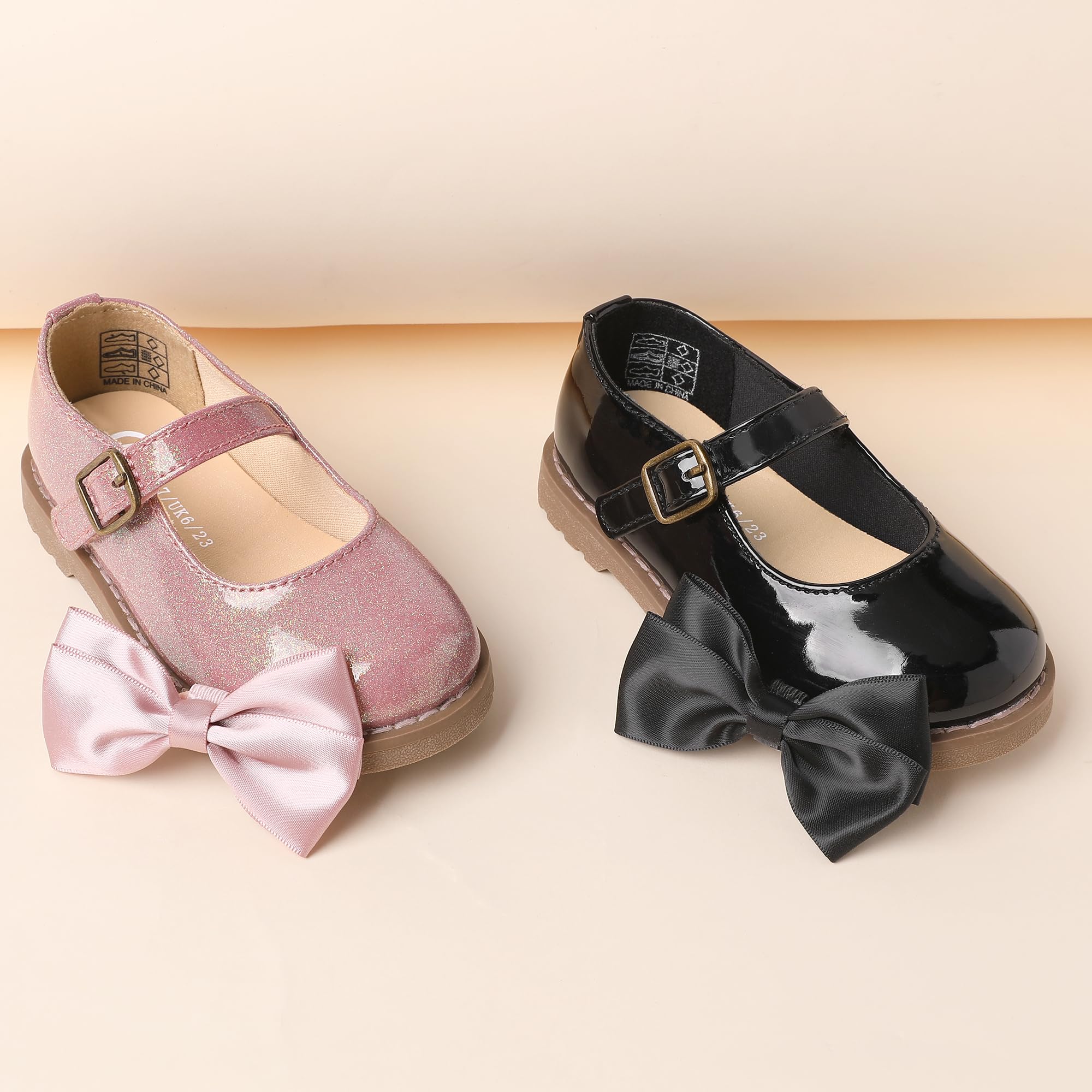 Chaussures habillées pour petite fille - Chaussures Mary Jane pour uniforme scolaire, fête de mariage - Décontractées et douces pour la marche
