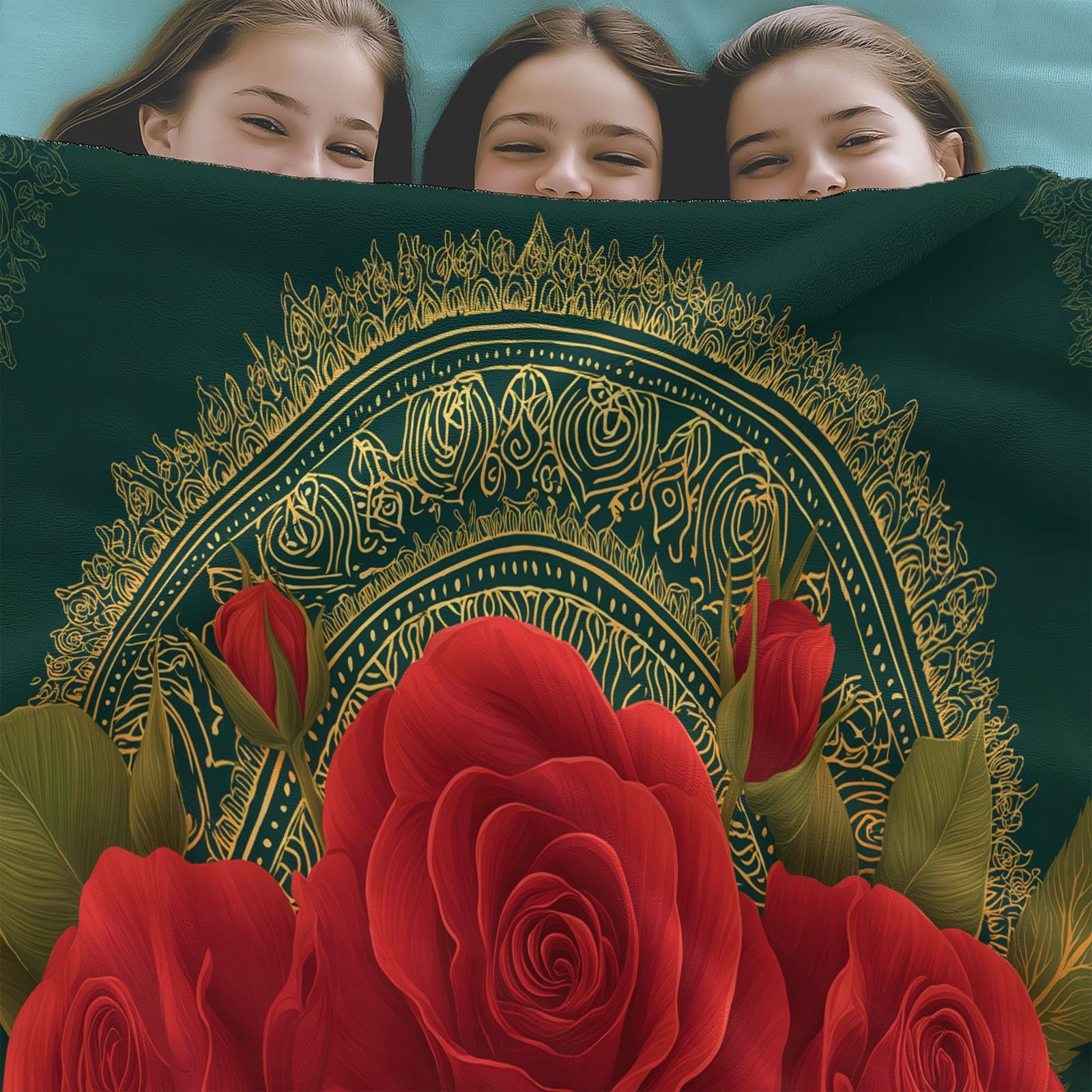 Generico Coperta Plaid Pile Rose Rosse 220x240 cm Coperta Flanella Calda Accogliente e Spessa in Morbido, Plaid Pile Per Letto Divano Sedia, Tutte le Stagioni