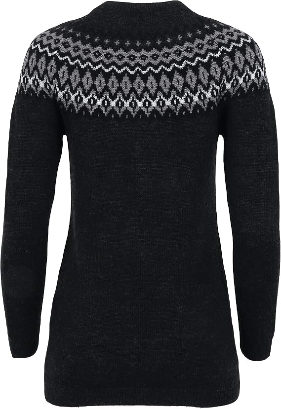 ICEWEAR Ásthildur Merino Wool Cardigan - 100% Soft Merino Wool - Iceland Pattern