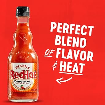 Frank's RedHot Hot Sauce, Original, Made with Cayenne Peppers, Ready-To-Use, Shake or Pour Over Chicken Wings, Sandwiches, Pizza, and More for the Perfect Bend of Flavor and Heat, 12 fl oz