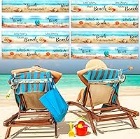 Vista 13 de Boao 8 bandas de toalla grandes para sillas de playa de 15.75 x 1.97 pulgadas, bandas elásticas a prueba de viento, clips para sala de estar