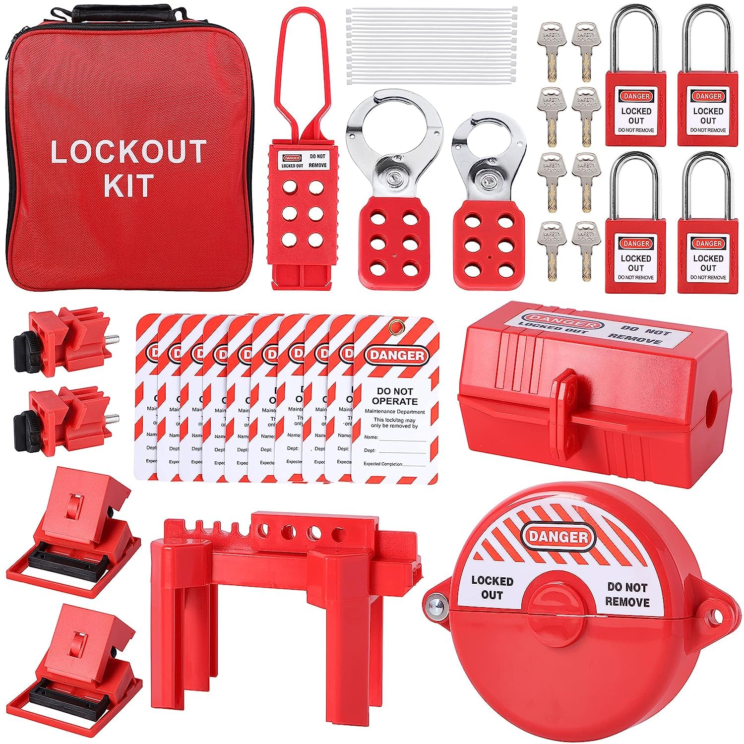 Onedaful Cuzofu Lockout Tagout Kit, Loto Kit Safety Padlock+Loto