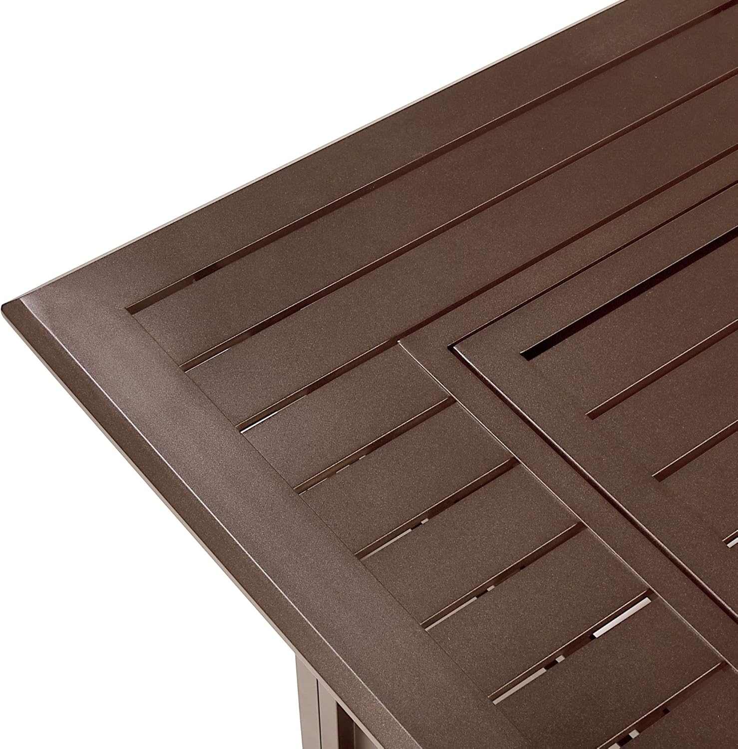 Oakland Living Istanbul-FPT-BN Rectangular 46 in. x 31 in. Aluminum Propane Pit, Glass Beads, Two Covers, Lid, 57,000 BTUs in Brown Finish Fire Table