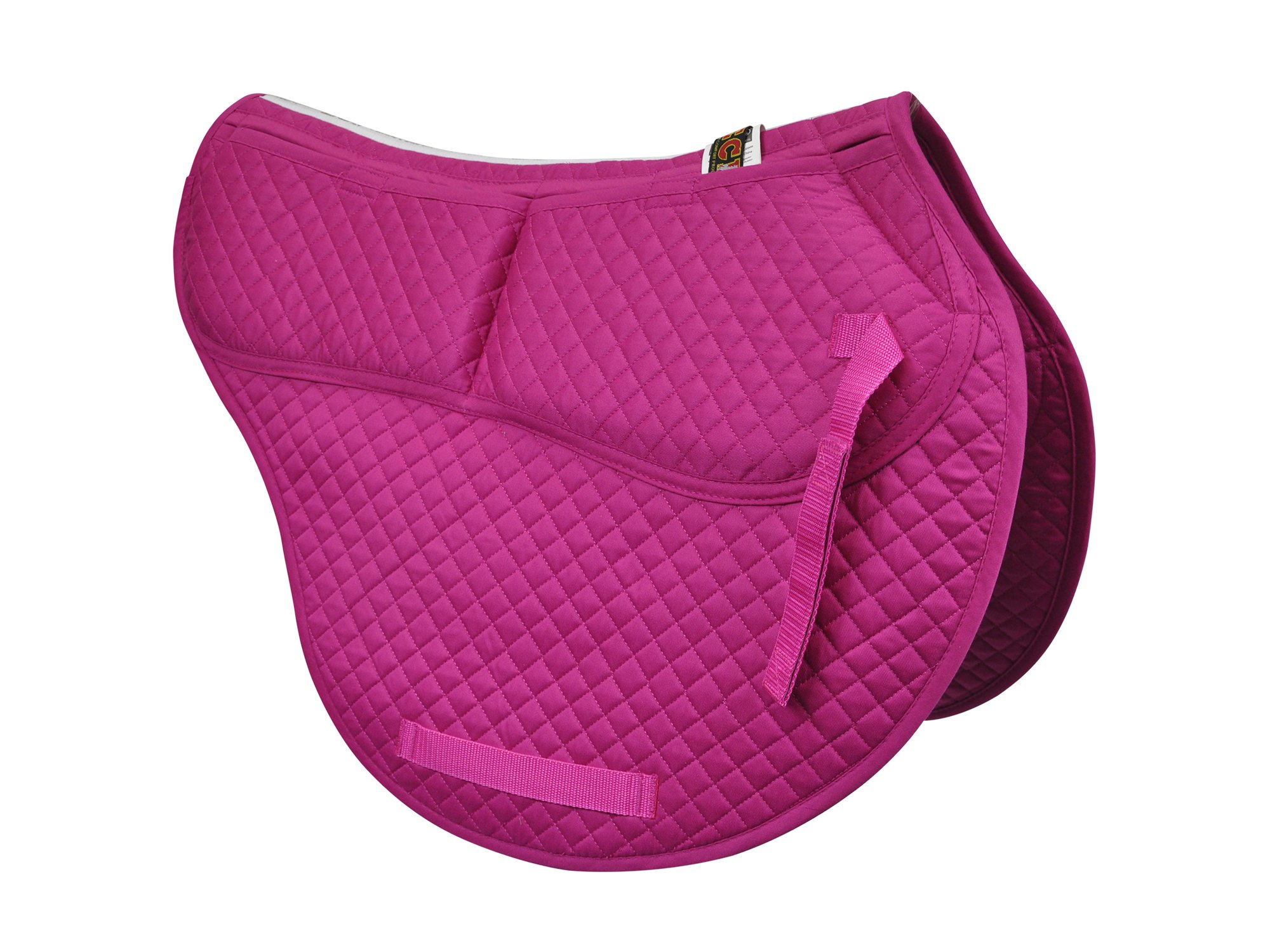 ECP Equine Comfort Products All-Purpose Contoured Correction Saddle Pad with Adjustable Memory Foam Inserts for Custom Support, Non-Slip, Shock Absorbing, 22” Spine, 19.5” Drop