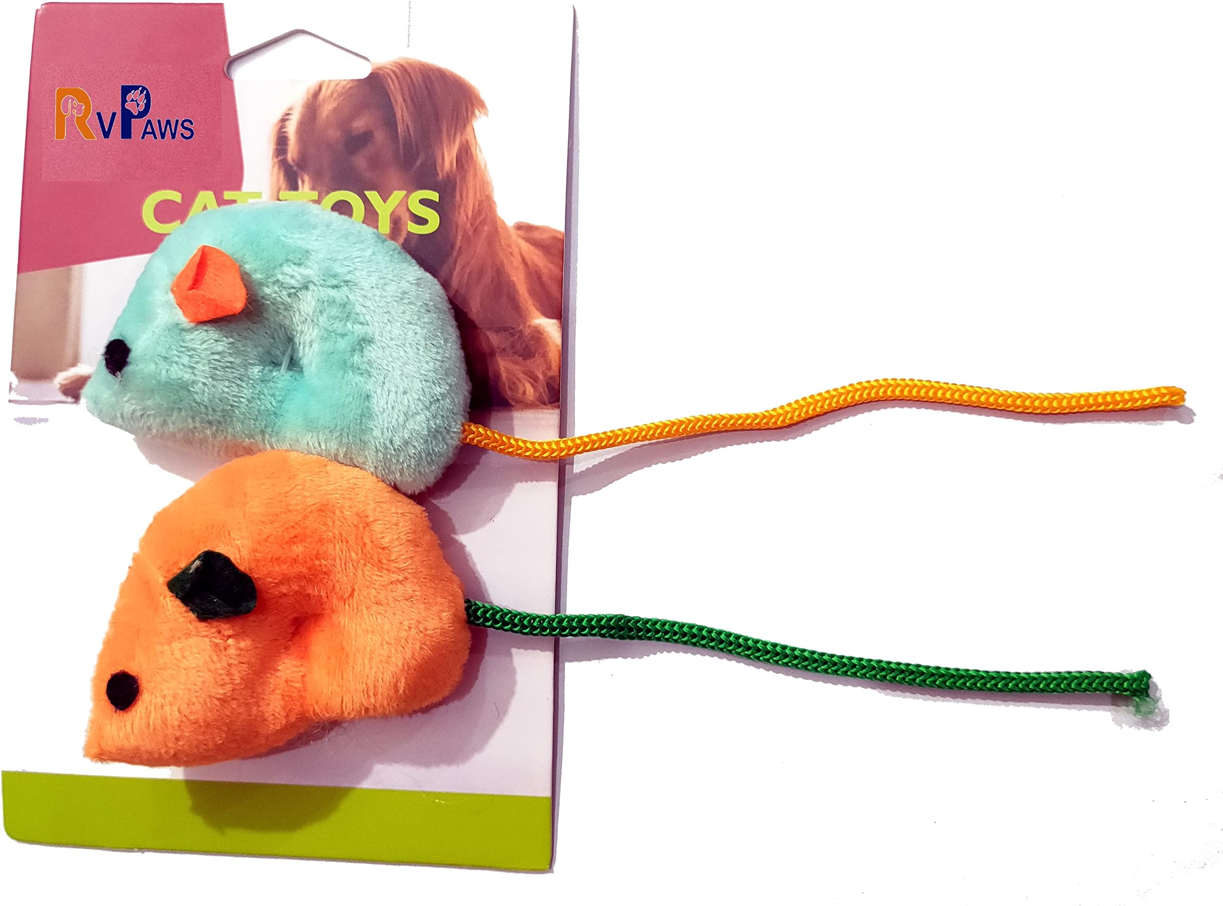 Cat Mouse Toy Stuffed 2PCS Novelty Biteproof Pet Catnip Toy Kitten Interactive Toy Chewing Biting Hunting Chasing Activity Exercise Small Kitten Cat 2pcs