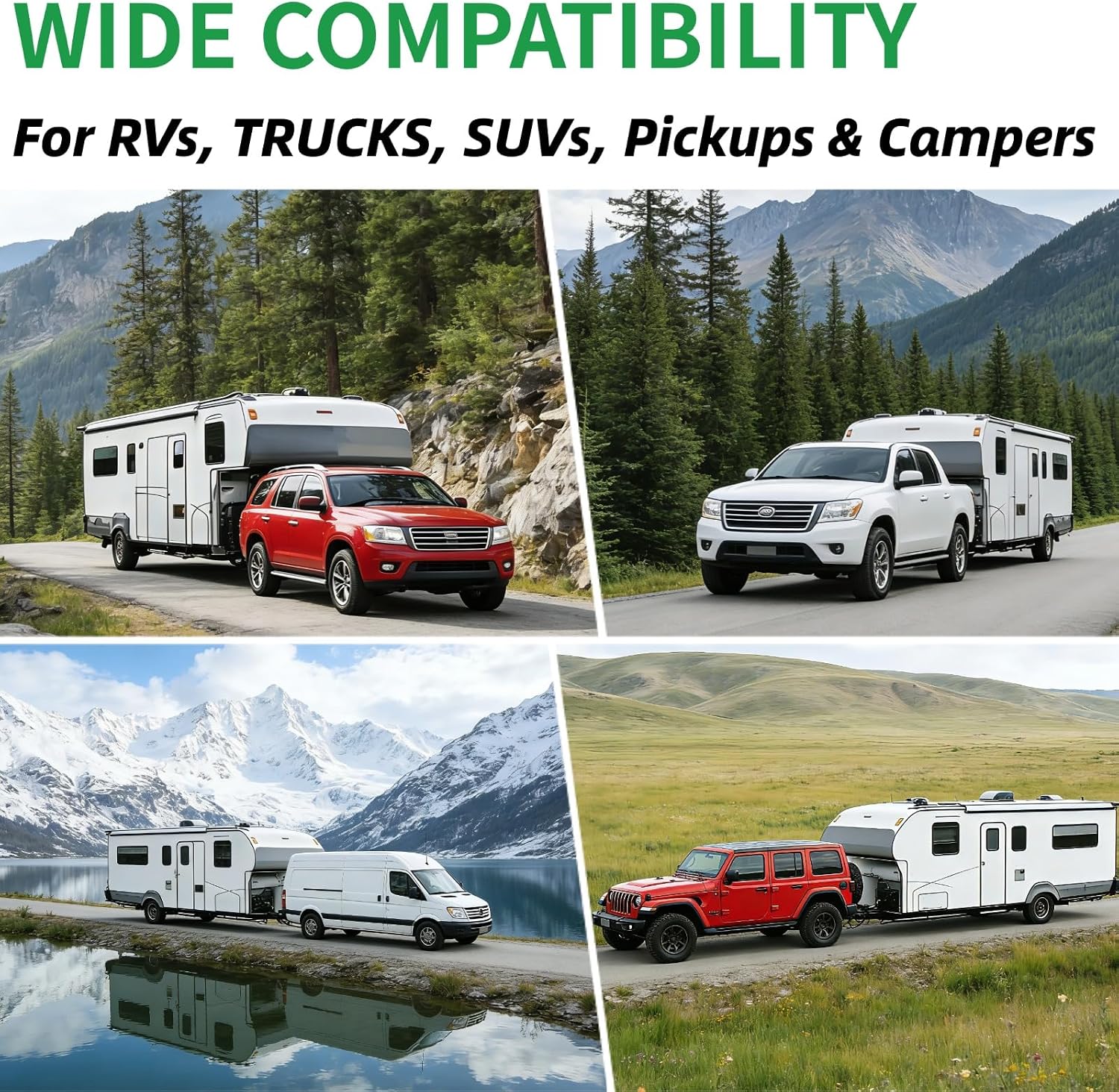 7 Pin to 4 Pin Trailer Adapter 8ft Coiled Cable, 7 Way Blade to 4 Way Flat Trailer Plug Adapter Waterproof, Heavy Duty Tow Light Wiring Trailer Connector for RV, Truck & Vehicles