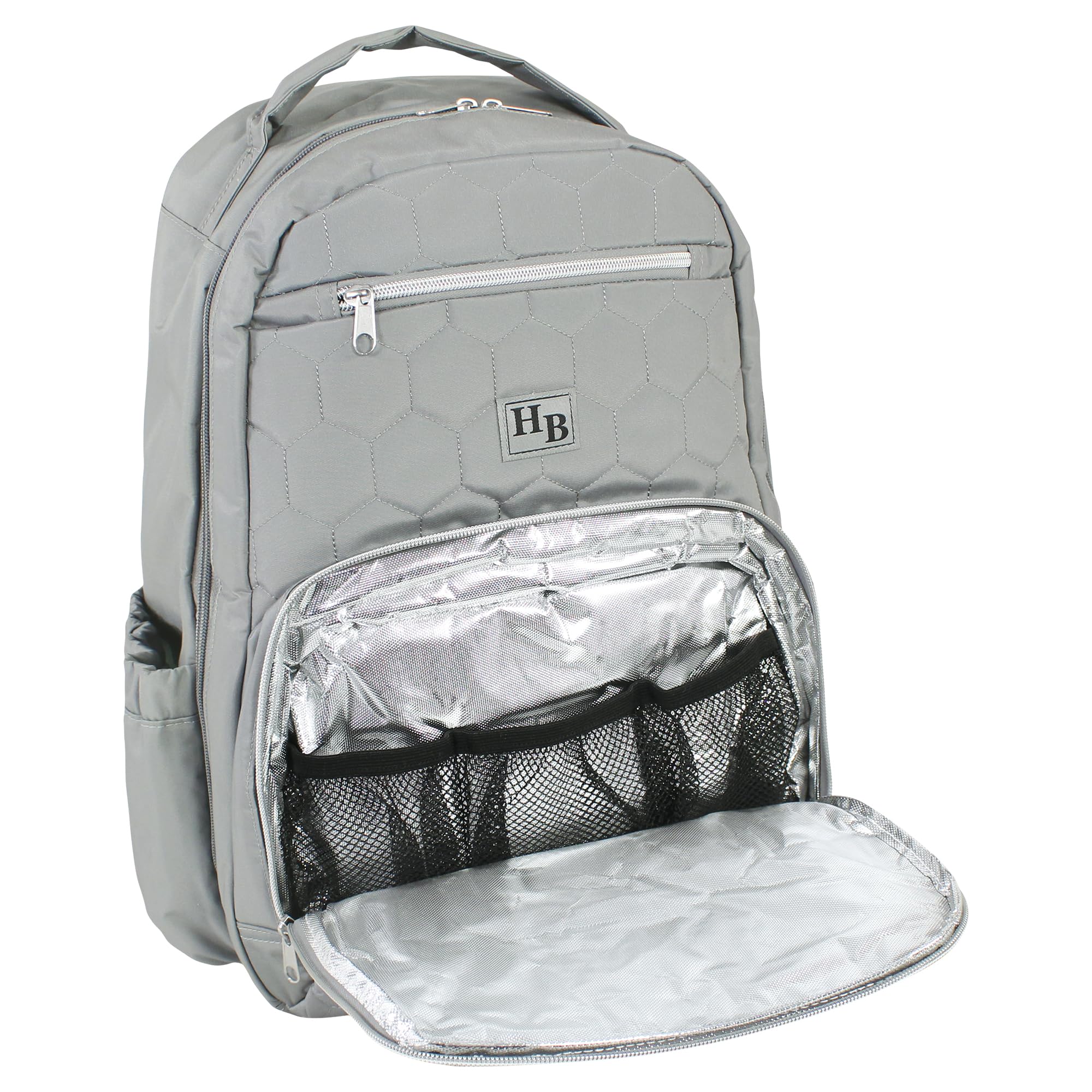 Hudson Baby Zaino per pannolini e fasciatoio, unisex, grigio, taglia unica