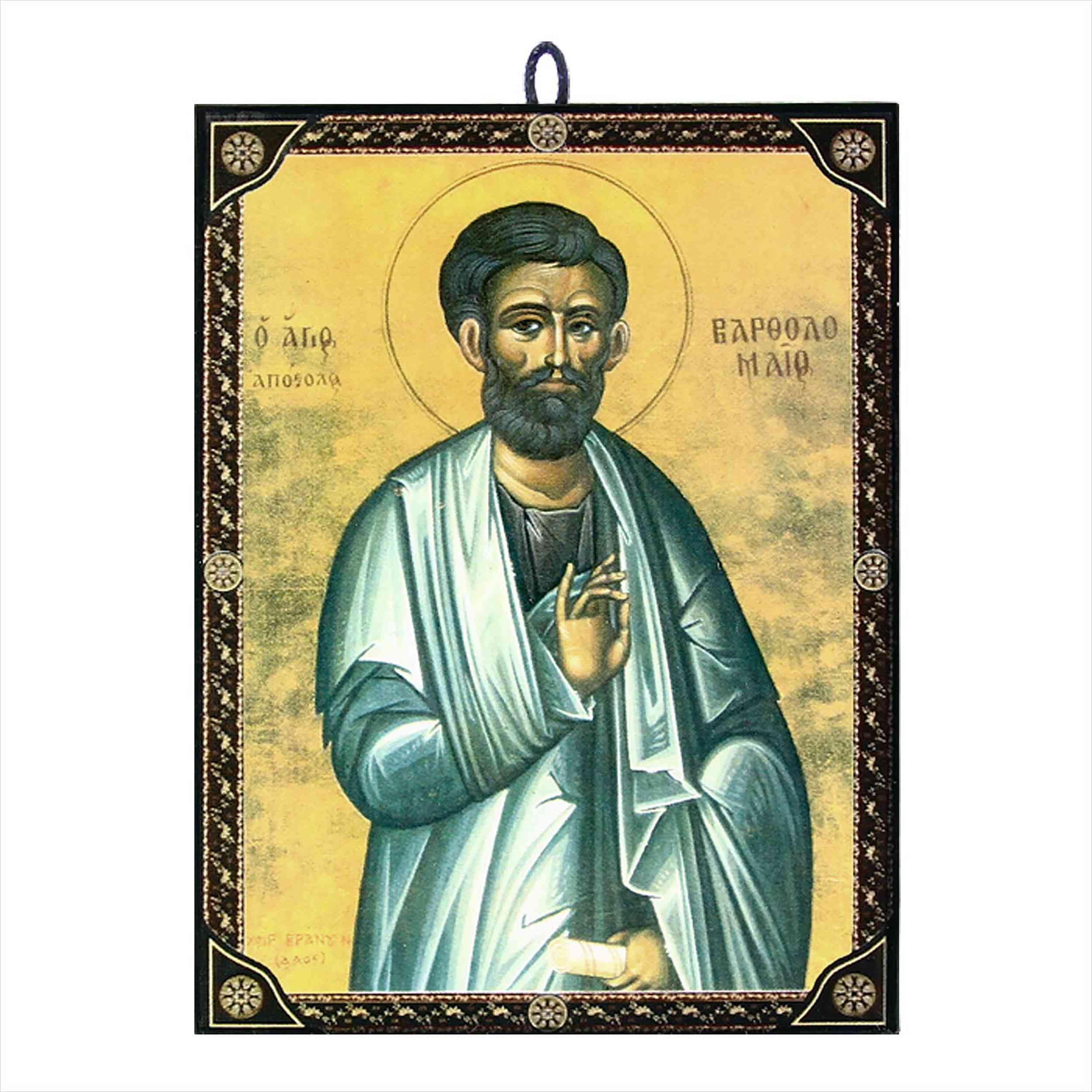 NKlaus Icon Saint Bartholomew 9.7 x 13.5 x 1.2 cm Christian Icon Orthodox from Greece 60169