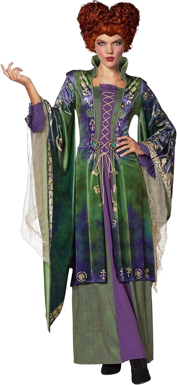 Spirit Halloween Adult Hocus Pocus Winifred Sanderson Deluxe Costume | OFFICIALLY LICENSED