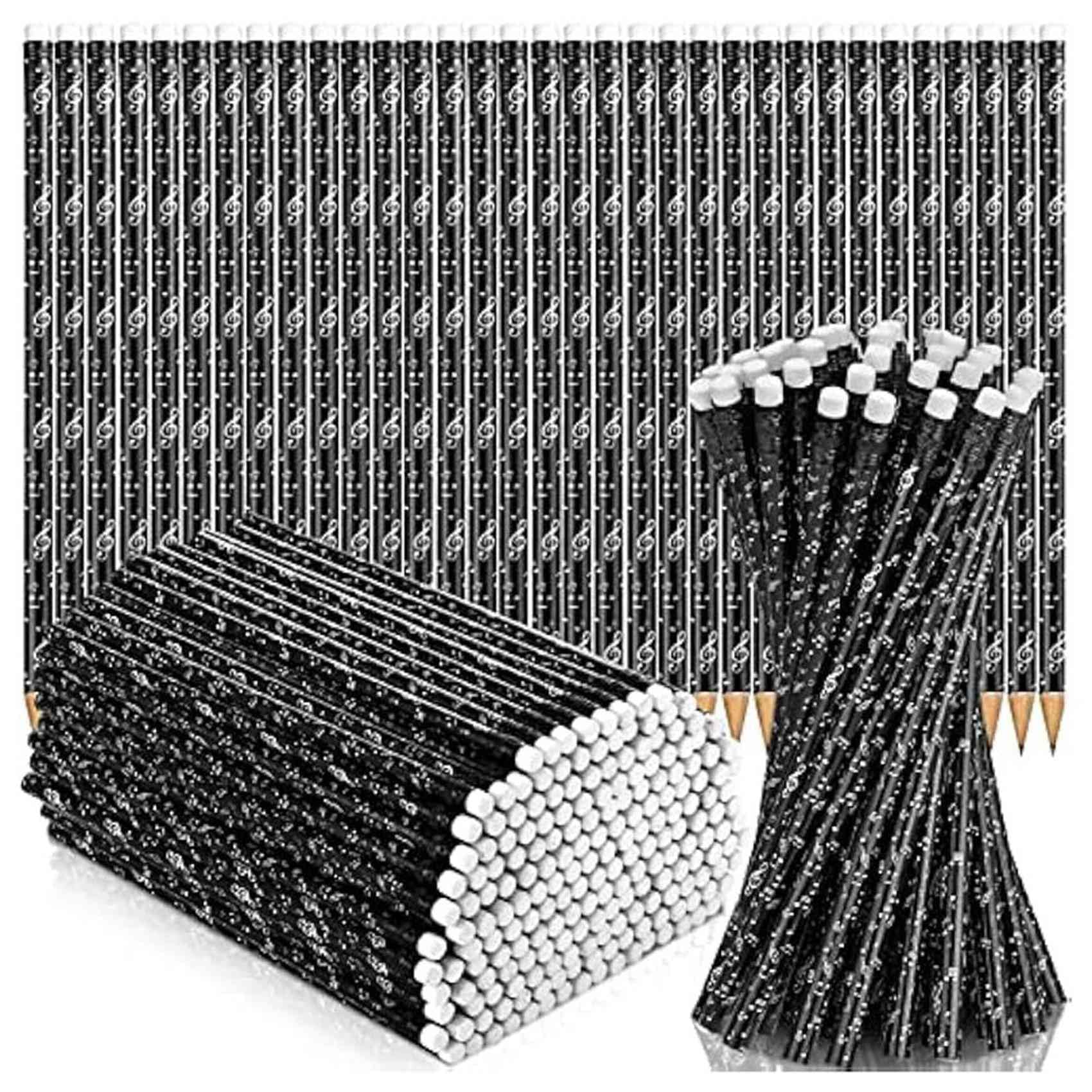 400 Matite Rotonde con Note Musicali, con Gomma, per Studenti, Bambini, Forniture per Aule