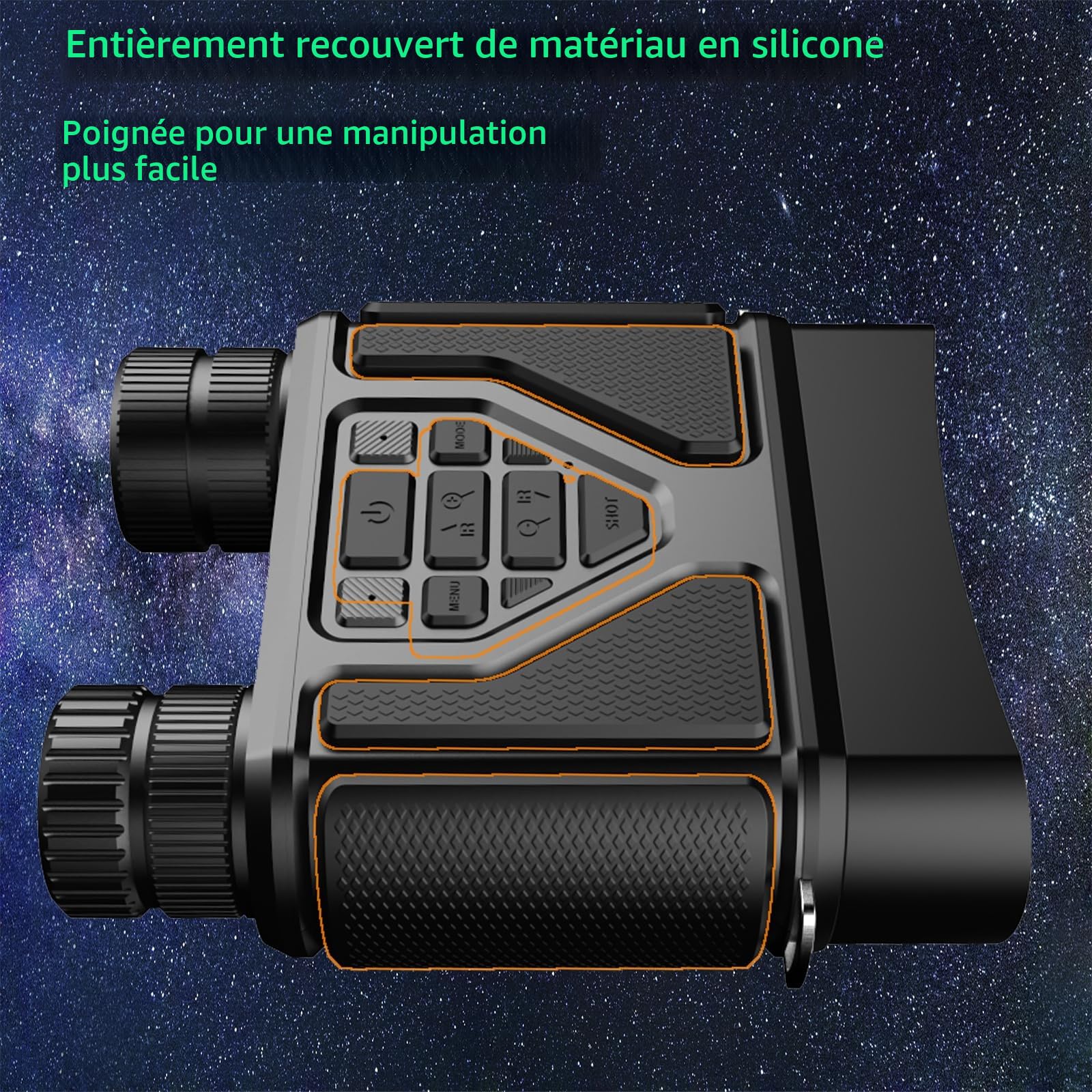 Jumelles Vision Nocturne, Portée 300m, Zoom 8X, Batterie 4000mAh, Carte 32GB Incluse