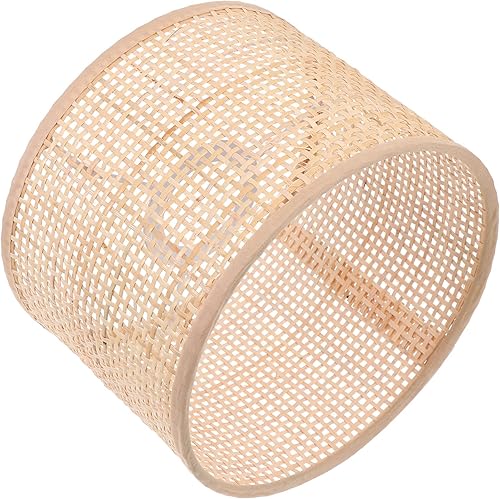 Miniatura 5 de Uonlytech Pantalla de lámpara de araña, pantalla de ratán E27, lámpara de casa de campo, accesorios de luz para lámpara de mesa, lámpara de pie,