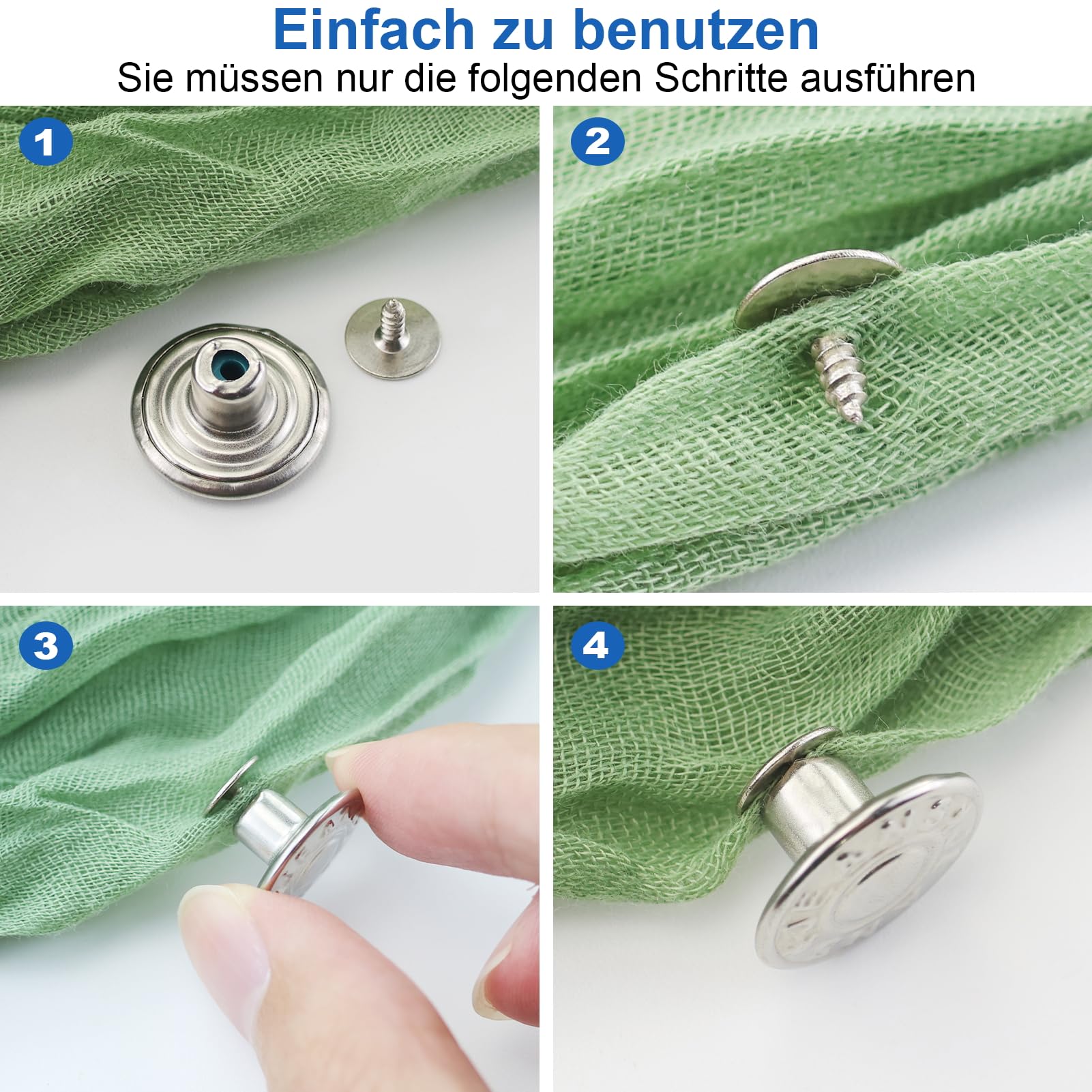 Boutons De Jeans Sans Couture - 12 Pièces, 17 Mm, Argent - Pour Resserrer Ou élargir La Taille, Remplacement Facile, Réutilisables - 11