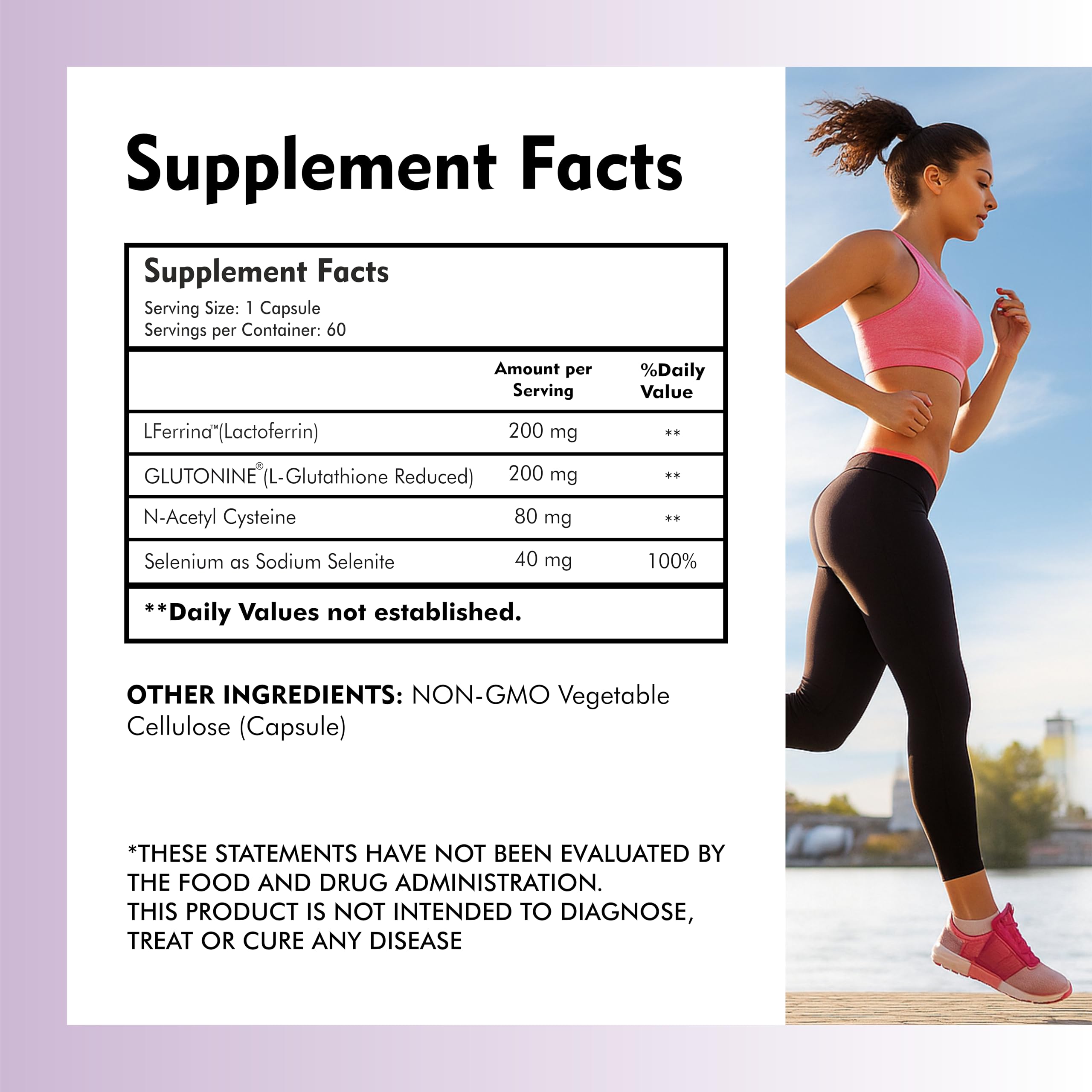 lactoferrin supplement with L-Glutathione Reduced for Men's & Women's Boosts Immunity,Enhance Nutrient Absorption,Reduces Cellular Damage,Promotes Skin Health - 60 Veg Capsules — Amazon image 3