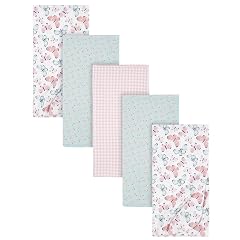 Gerber Girls Newborn Infant Baby Toddler Nursery 100 Cotton Flannel Receiving Swaddle Blanket Butterfly White Pack of 5
