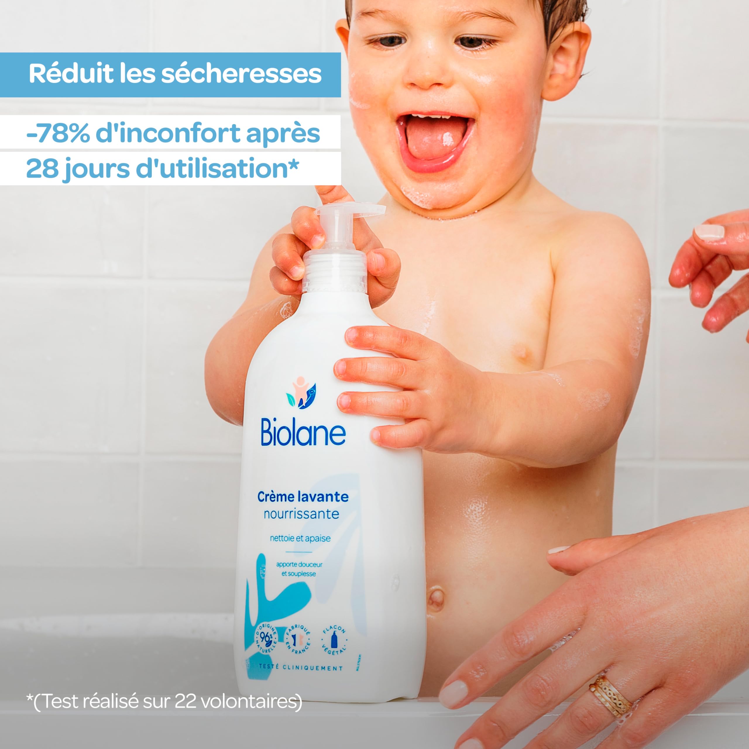 BIOLANE Crème Lavante Nourrissante Bébé Corps et Cheveux 750 ml Gel Douche Doux Peau Sensible