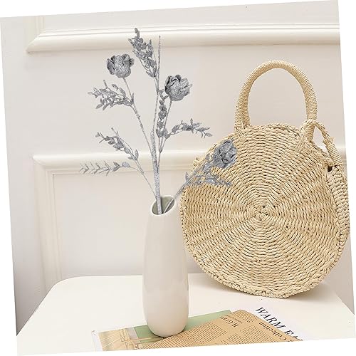 Miniatura 2 de ARTIBETTER Decoración de plantas de rosas artificiales, decoración de árbol de pino, decoraciones de Navidad, decoración de rosas, palillos de hojas