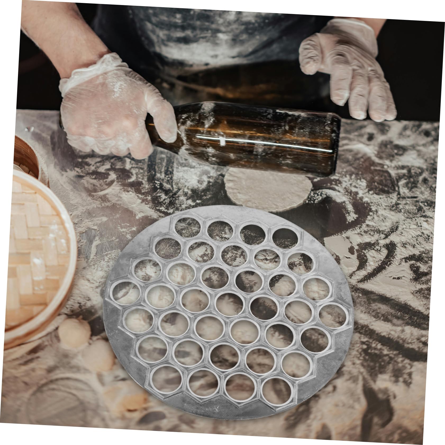 Molde para Empanadillas de Aleación, 37 Agujeros, Color Plata