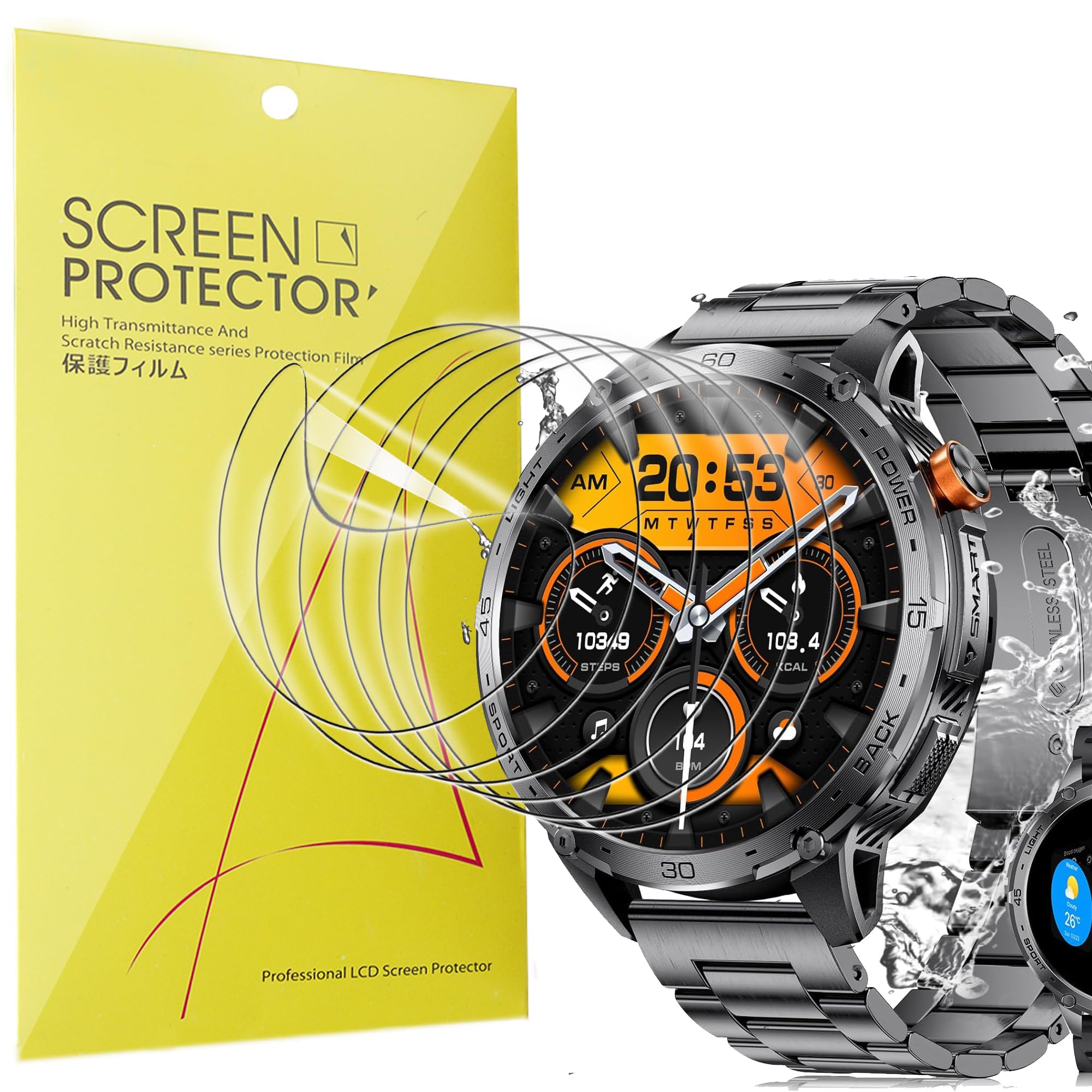 Pellicole Protettive Per Smartwatch TAOLOON 1,91" - 6 Pezzi, Antiurto E Antigraffio - Foto 2