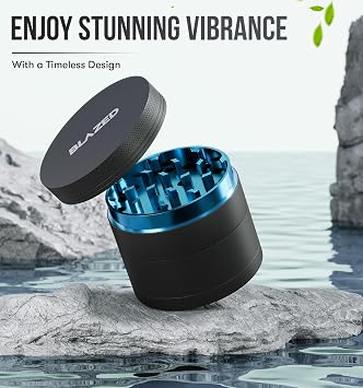 Blazed Large Aluminium Herb Grinder (Blue)
