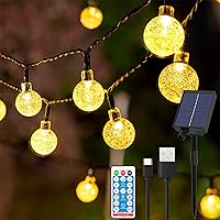 SENMI Catena Luminosa Esterno Solare - 60LED 11.5M Luci Solari Esterno 8 Modalità