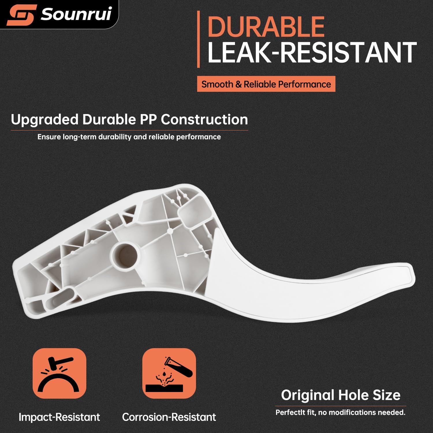 RV Toilet Foot Flush Pedal with Closet Flange for Thetford Aqua-Magic Style II & Residence High Profile Toilets, White Flush Pedal Replacement Kit Replaces OEM 42067, Durable RV Plumbing Repair Parts