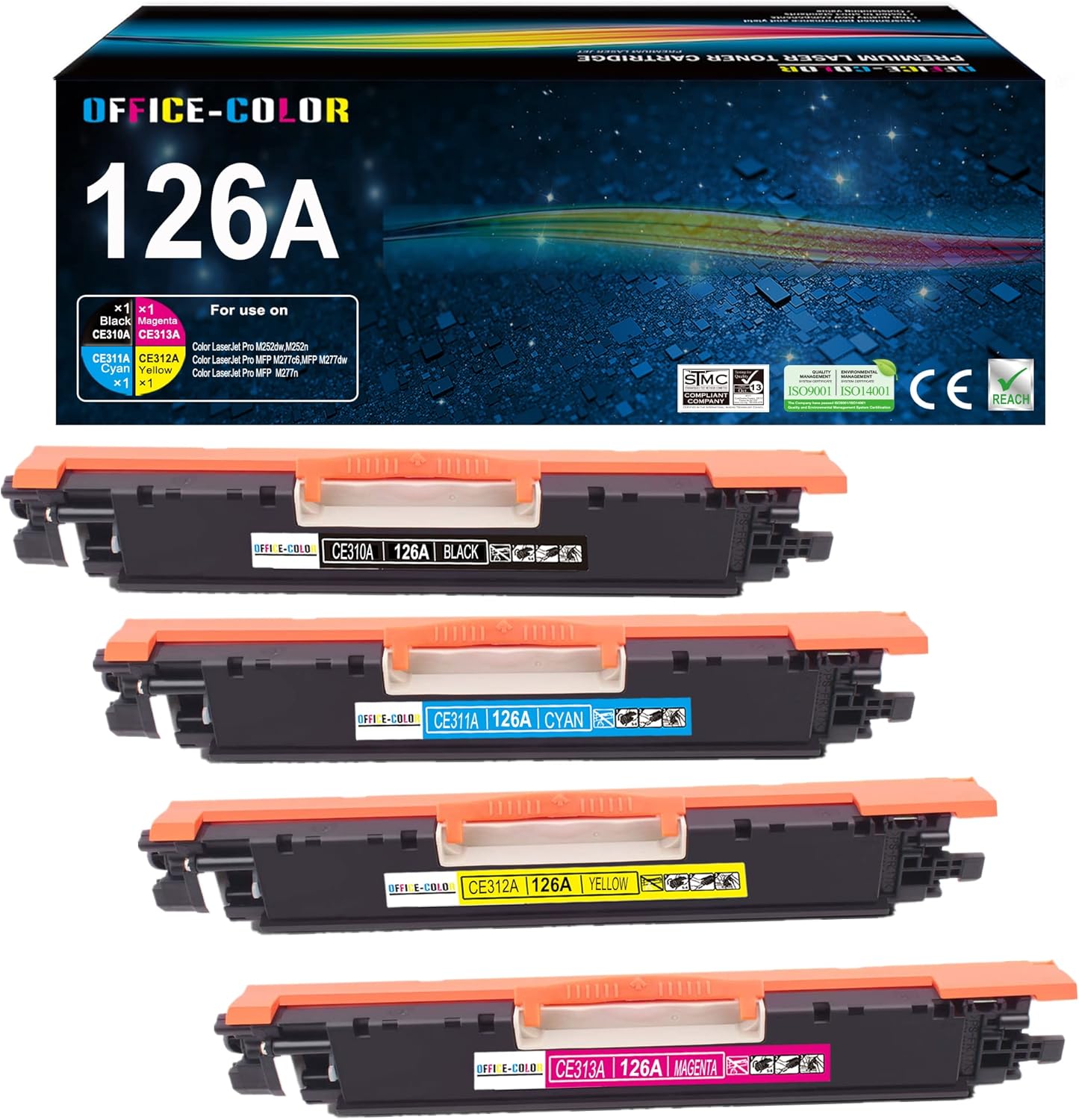 Hp Laserjet 100 Color Mfp M175nw Toner Wechseln Amazon.com: OFFICE-COLOR Replacement for HP 126A Toner Cartridges Set