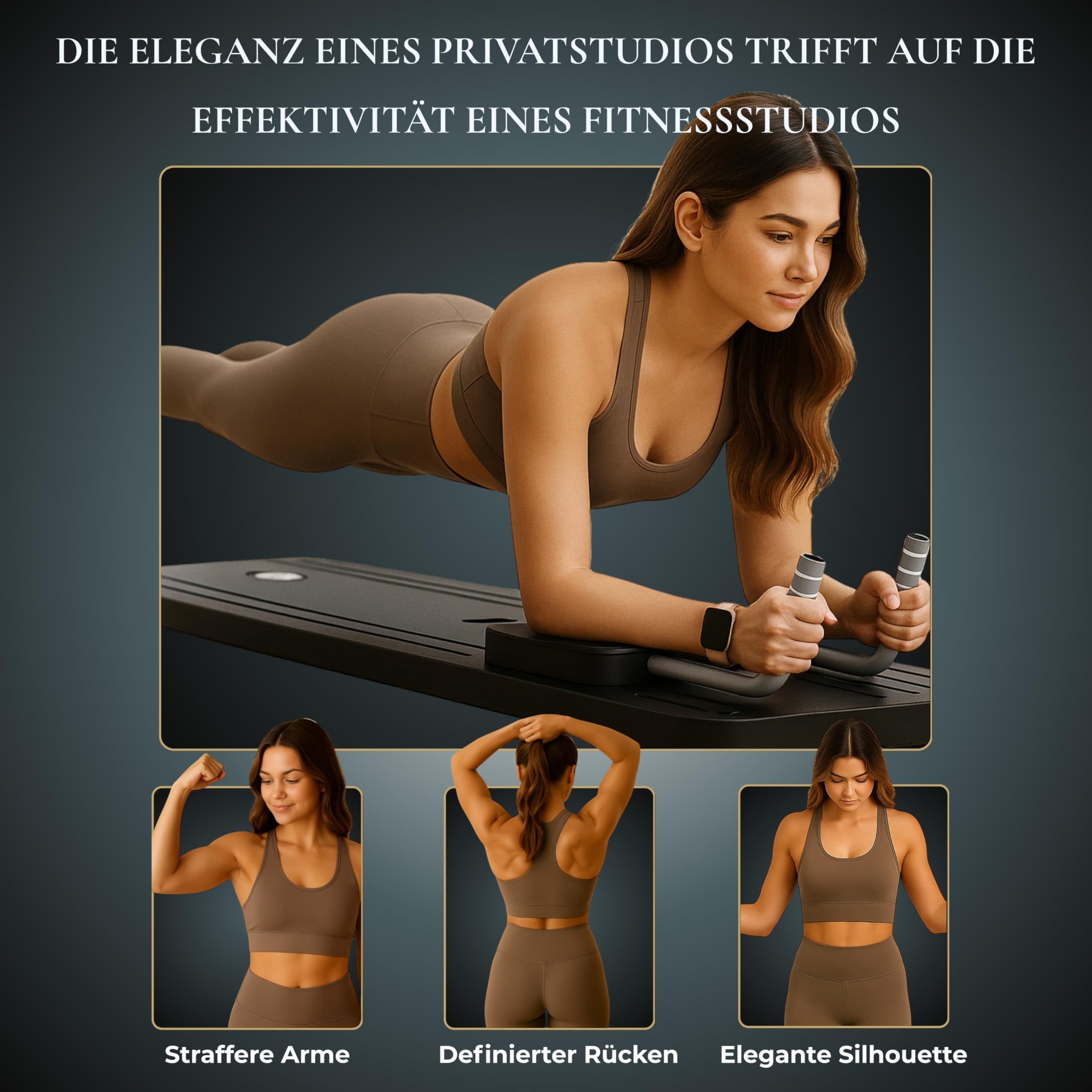 Pilates Board Faltbar 5-in-1 | Reformer Pilates Maschine für Zuhause, Pilates Brett, Fitness Board, Mini Pilates Reformer Premium + Ebook 10 Übungen