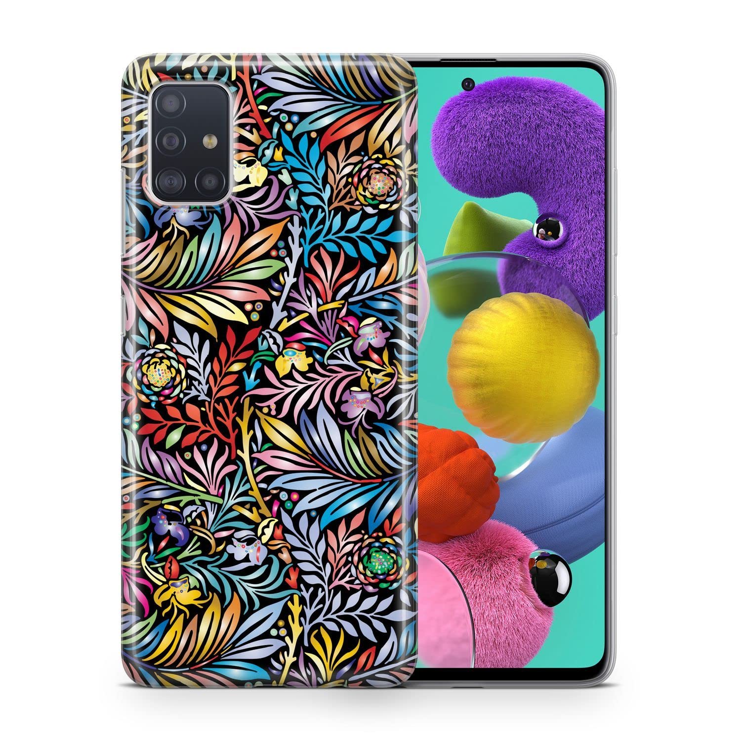 Coque Samsung Galaxy A20 silicone protection arrière fleurs