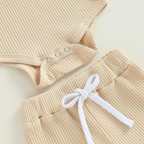 Miniatura 5 de Conjunto de 3 piezas de ropa de verano para bebé recién nacida, con volantes, manga corta, cintura elástica, pantalones cortos y diadema