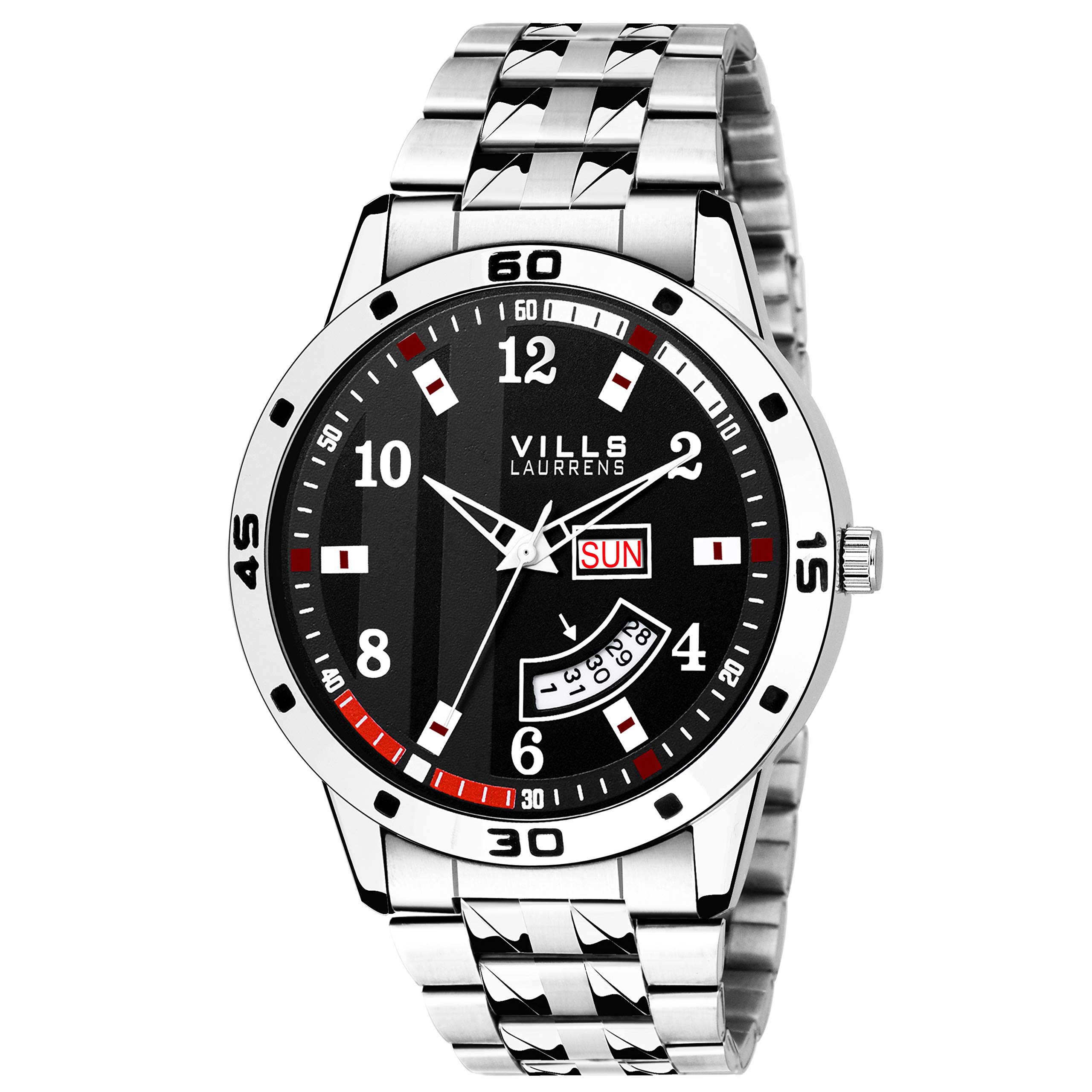 VILLS LAURRENS VL-1165 Latest Black Day and Date Series Watch for Men and Boys (B07L6HKHTX) Amazon Price History, Amazon Price Tracker