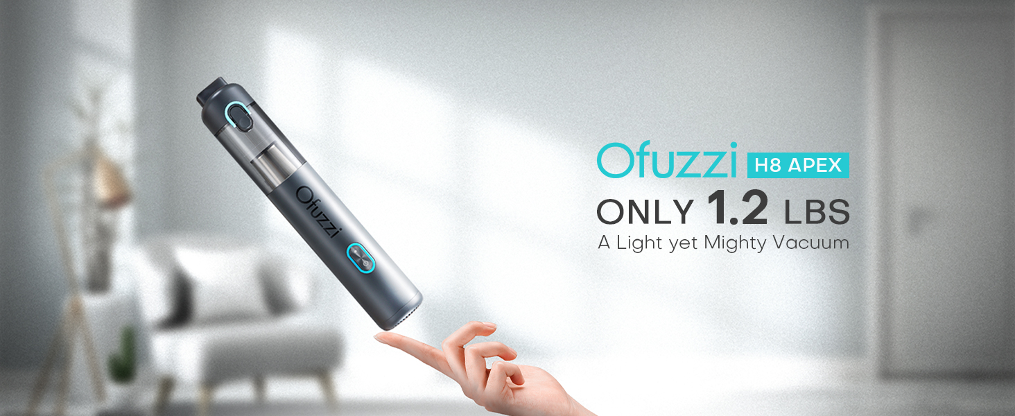 Ofuzzi H8 Apex Cordless Handheld Vacuum Cleaner, Powerful Suction 12