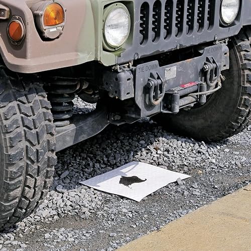 Miniatura 7 de PIG Alfombrilla absorbente de aceite en caja dispensadora que absorbe aceite y combustible, repele el agua, absorción de 14 onzas, 15 x 20 pulgadas,