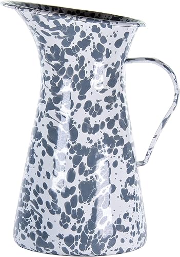 Golden Rabbit Esmalte - Patrón de remolino gris - Jarra mediana de 2.2qt