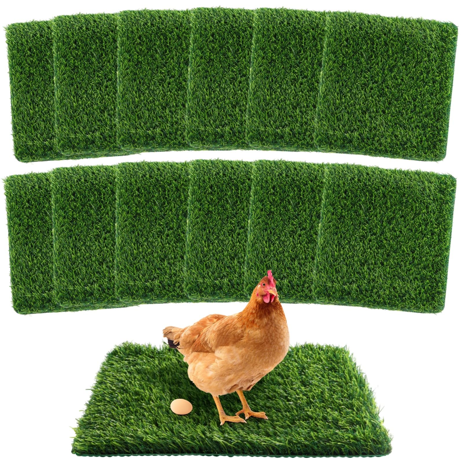Tapis de nidification pour poulet pour poulailler propre et sain avec gazon artificiel 30cm
