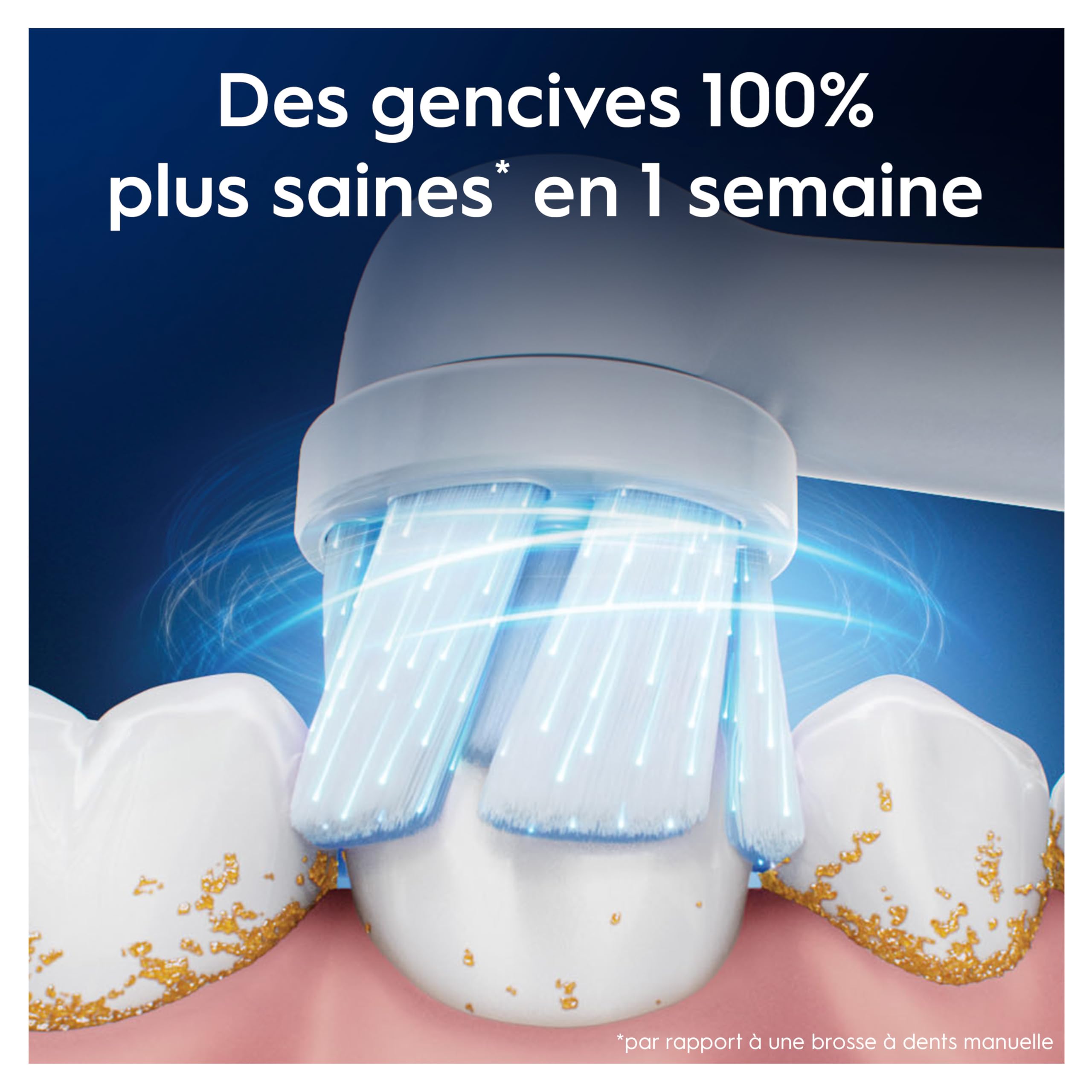 Oral-B Brossettes de Rechange Gentle Care, lot de 8, Blanches – Recharges Brosse à Dents Électrique iO, 4000 Brins Souples pour un Brossage Doux sur les Gencives